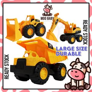 ⭐Moo Baby Truck Toys Excavator Toys Lorry Toys Backhoe Toy Big Dump Truck Buldozer Sodok Mainan Lori Construction Toys