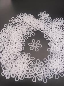 DIY Handmade Dệt Hoa Cúc Móc Lưới Hoa Lót 20/30/50/100 Chiếc Nhựa Trắng 6 Cánh Hoa Túi Phụ Kiện
