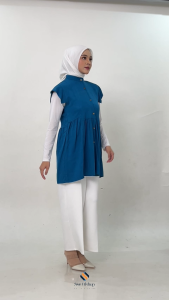(Sseolshop X Arsya) AZEELA blouse wanita | baju atasan wanita terbaru | kemeja wanita kasual jumbo lengan pendek L XL XXL