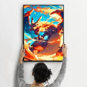 Anime Games Pokemon DIY Sticky Poster Fancy Wall Sticker For Living Room Bar Decoration Wall Decor