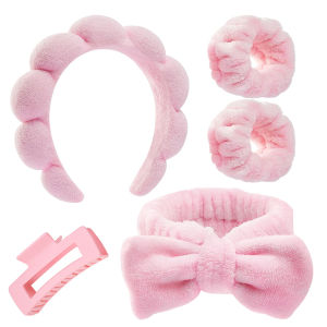 3/7pcs Makeup Headband Set Skincare Headbands Sponge Cloth With hairpin Wristband For Women Girl Washing Face Spa Accessories
