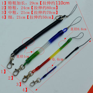 Anti-Loss Spring Phone Key Holder Bottle Opener Retractable Rope Door Access Card Elastic Long Black Rope Male Elderly Mobile Accessories