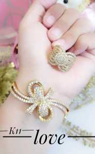 Xuping Set Gelang Cincin Pita Gold 9322c
