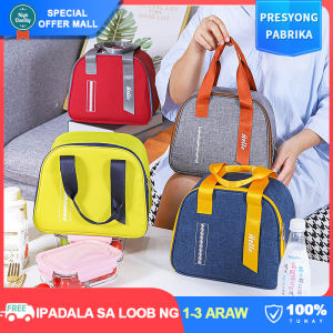 【Japanese Style】Colorful Insulated Lunch Bags with Zipper Oxford Waterproof Aluminum Foil Inside Thermal Tote Bag Lunch Box Storage Bag for Women&men Work&school Kids