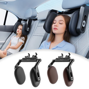 BLALION Car Headrest Memory Foam Side Sleeping Pillow Adjustable Multifunctional Neck Pillow With Dual Hook Headrest for Adults Children