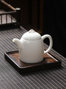 Handmade Trắng Bình Trà Sứ Yiangzhiyu Fengming Tần Quan Hồ Phong Cách Trung Hoa Gongfu Trà Pha Nồi Có Bộ Lọc Dung Tích Lớn