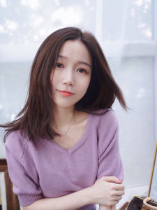 Autumn Hongkong Style Morandi Purple Pink Purple Gentle Puff Sleeves Sweater White Short 3/4 Sleeve Knitting Tops Japanese Style