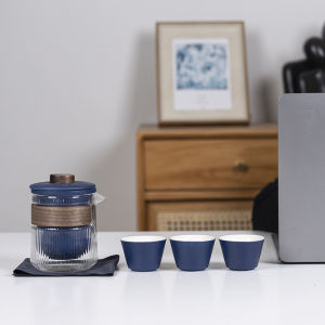 Portable Travel Tea Set with 1 Pot 2 Cups for Business Gifts