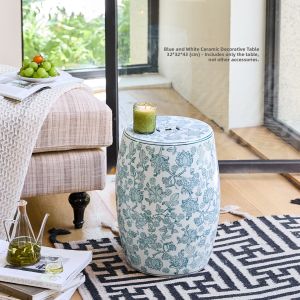 Blue and White Porcelain Ceramic Stool for Shoe Changing