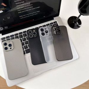 Ultra-Thin Carbon Fiber Pattern Phone Case for Apple 16 pro Max Full Cover Protection Camera Shockproof Summer Cooling Hole Design