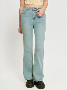 Retro Washed Slim Elastic Jeans