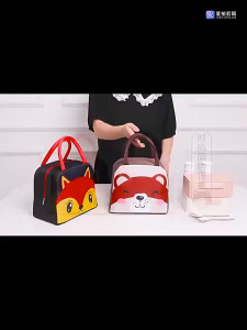 Cartoon Insulated Lunch Bag Thermal Kids Adults School Office Keep Warm Cold Oxford Beg Makan Tengahari
