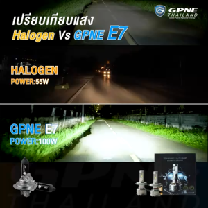 GPNE E7 หลอดไฟหน้า LED (100w) | ของแท้ 100% รับประกัน 2 ปี