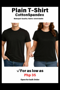 Classic Black Stretch Tee | Ideal for DIY Prints & Heat Transfer