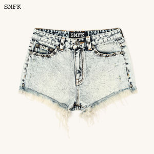 SMFK | Design Western Rivet Trim Slimming Denim Shorts