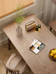 Nordic Style Solid Wood Dining Table And Chair Set Japanese Simple Furniture White Basswood Home Use Small Apartment Table