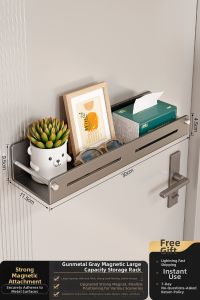 Auzzo | Magnetic Wall-Mounted Storage Rack For Shoes Umbrellas Wet Wipes etc. No Drilling Required