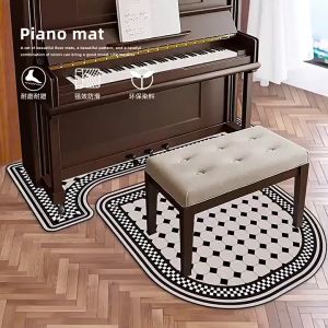 2 Set Piano + Stool Carpet Special Sound Insulation Pad Silencer Shock-Absorbing Floor Mat