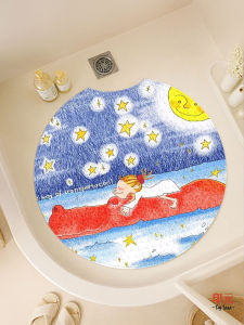 Đồ Dùng Phòng Tắm PVC Chống Trượt Đệm Chân Cho Bé Gái Tranh Treo Tường Chất Liệu PVC Hình Tròn Chống Trượt Chất Liệu PVC