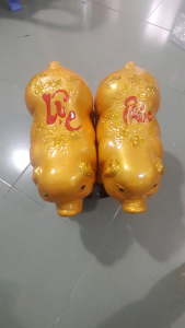 (Size lớn 40cm) Heo đất tài lộc dài 40cm sơn bóng phản quang hàng cao cấp