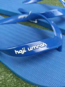 sandal jepit HAJI dan UMROH bahan RUBER PREMIUM