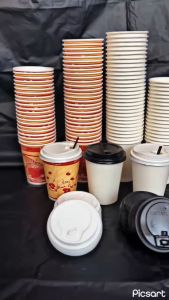 GELAS KERTAS PAPER CUP 8 OZ ISI 50 PS GELAS KOPI POLOS ECER DAN GROSIR