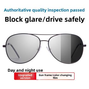 Mens UV Protection Polarized Sunglasses with Metal Double Bridge Frame