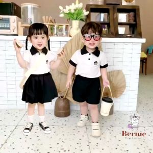 Set bộ đi chơi cho bé trai theo phong cách hàn quốc áo thun kèm quần short cho bé đi chơi đi học mặc nhà sành điệu
