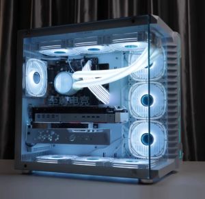 Play Jia Sea View Room Table-Type Box Robin Side Transparent Game Computer 360 Water-Cooled ATX Motherboard DIY Host