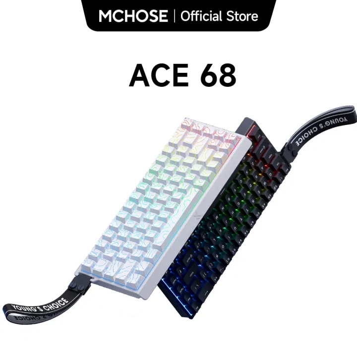 MCHOSE ACE 68 Magnetic Switch Gaming Keyboard Hall Effect Rapid Trigger Programmable RGB 8K Hz DKS/MT/TGL/RS/SOCD Keyboard