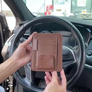 Car Sun Visor Organizer Multi-Pocket Business Card Storage Management Sunglasses Holder Visor Accessories Auto Interior