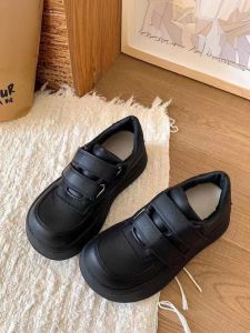 Black Work Shoes Womens Standing for a Long Time Not Tired Foot Sports Shoes for Waitresses in Hotels And KFC Anti-slip Shoes