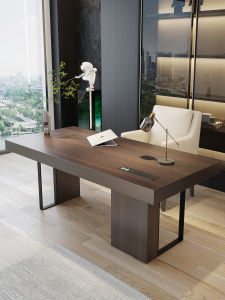 Luxurious Italian Minimalist Solid Wood Computer Desk Modern Simple Living Room Home Use Office Desk for Boss Study Room