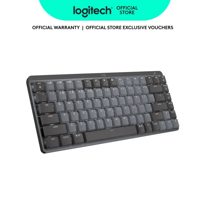 Logitech MX Mechanical Mini Wireless Illuminated Keyboard, Tactile Quiet Switches, Backlit, Bluetooth, USB-C, macOS, Windows, Linux, iOS, Android, Metal