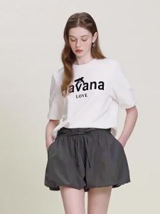 AIVEI | Retro and Youthful Alphabet Print Short Sleeve T-Shirt