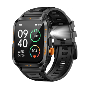 2025 NEW Smartwatch 1.96HD Screen 800mAh Battery Intelligent BT Call 3 ATM Waterproof Flashlight Outdoor Sports Watch for Men