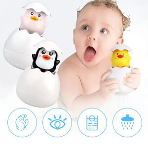Cute Bathing Toy Kids Cute Duck Penguin Egg Water Spray Sprinkler Bathroom Sprinkling Shower Swimming Water Toys For Kids Gift