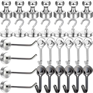 10Pcs Heavy Duty Magnet Strong Magnetic Hooks Push Pin Multi-Purpose Storage for Home Kitchen Key Refrigerator Office Whiteboard