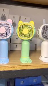 Handheld Small Fan Rabbit Ear Cartoon Mini Cute Usb Charging Portable Mobile Phone Holder