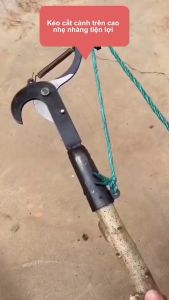 Đầu Kéo Cắt Cành Trên Cao Sắc Bén Kèm Dây Kéo Cắt Tỉa Cành Cây