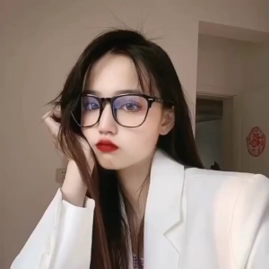 KAHASIL Kacamata Anti Radiasi Wanita Fashion Gaya Korea Frame Kotak Transparan KHS254