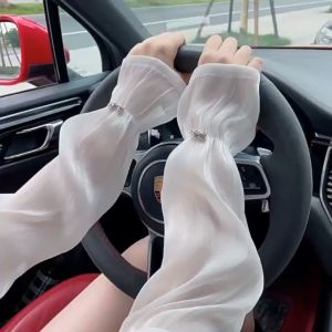 【Local stock】Sunscreen Ice sleeve UV protection Thin lace  ice sleeve outdoor riding arm protection薄款防晒款式冰袖