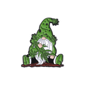 Green Cute Dwarf Enamel Pins Custom Plant Maple Leaf Brooches Lapel Badges Funny Jewelry Gift for Kids Friends