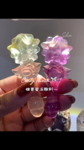 🌈candy Fluorite 🪄yellow fluorite and purple fluorite Magic wand 🌈 萤石雕刻 🧚♀️魔法棒 权杖 黄萤石 和 紫萤石的结合