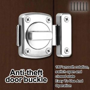 Universal Door Lock Twist Lock Zinc Alloy Security Thicken Cast Barrel Bolt Slide Latch