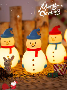 Christmas Decorations Kids New Hand-Carrying Small Night Lamp LED Luminous Snowman Pendant Layout Props