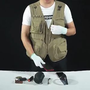 JEEP SPIRIT New Mesh Quick-drying Vest Mens Casual Outdoor Multi-pocket Fishing Photography Outdoor Vest COD&READY STOCK