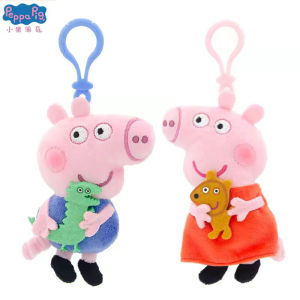 12cm Genuine Peppa Pig Plush Pendant Childrens Toy Kawaii Peppa George Cartoon Anime Plush Key Chain Backpack Pendant Kids Gift