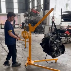 300kg Mobile Foxy Crane Lifting Crane Hoist Portable Foldable Hand-Cranking Simple Foxy Crane