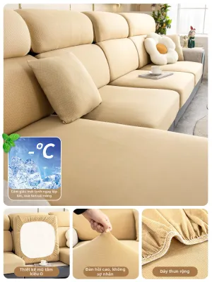 SHANTIANBAIJU | Bộ Bọc Ghế Sofa Dài Co Dãn Mát Lạnh Cả Four Seasons